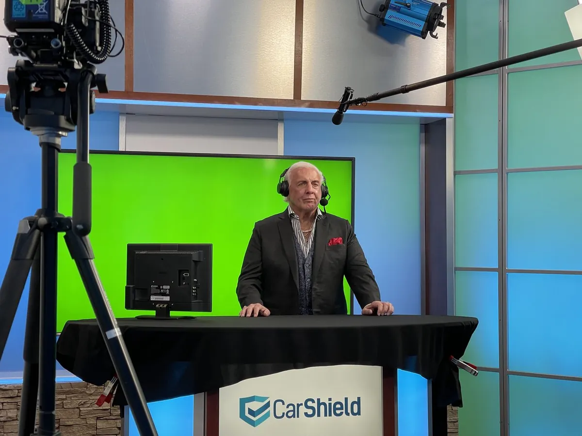 Camera and boom microphone supporting a live studio video production